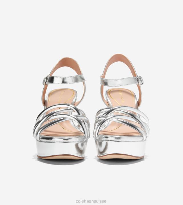 Cole Haan sandale à plateforme grove femmes PJ6N158 specchio d'argent chaussure