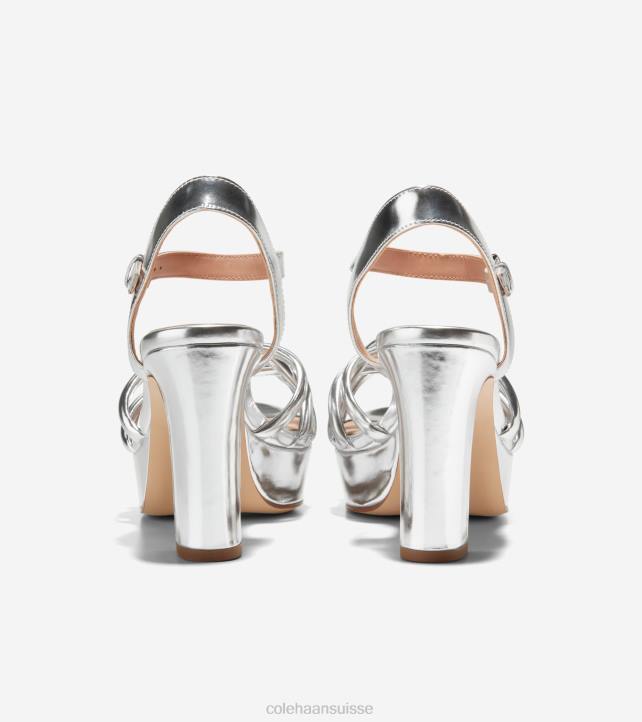Cole Haan sandale à plateforme grove femmes PJ6N158 specchio d'argent chaussure