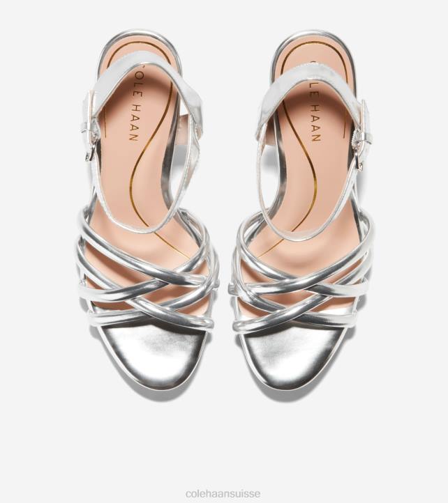 Cole Haan sandale à plateforme grove femmes PJ6N158 specchio d'argent chaussure