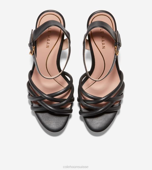 Cole Haan sandale à plateforme grove femmes PJ6N160 Cuir noir chaussure