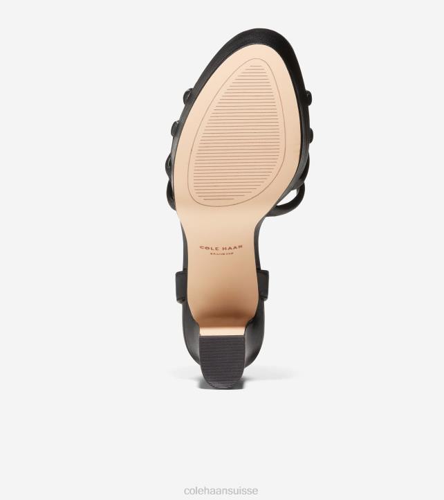 Cole Haan sandale à plateforme grove femmes PJ6N160 Cuir noir chaussure