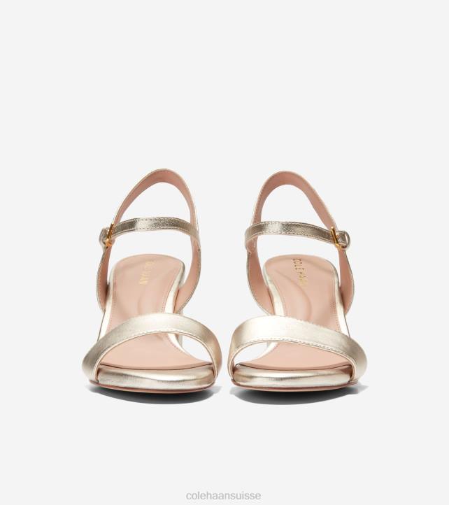 Cole Haan sandale à talon carré josie femmes PJ6N74 or chaussure