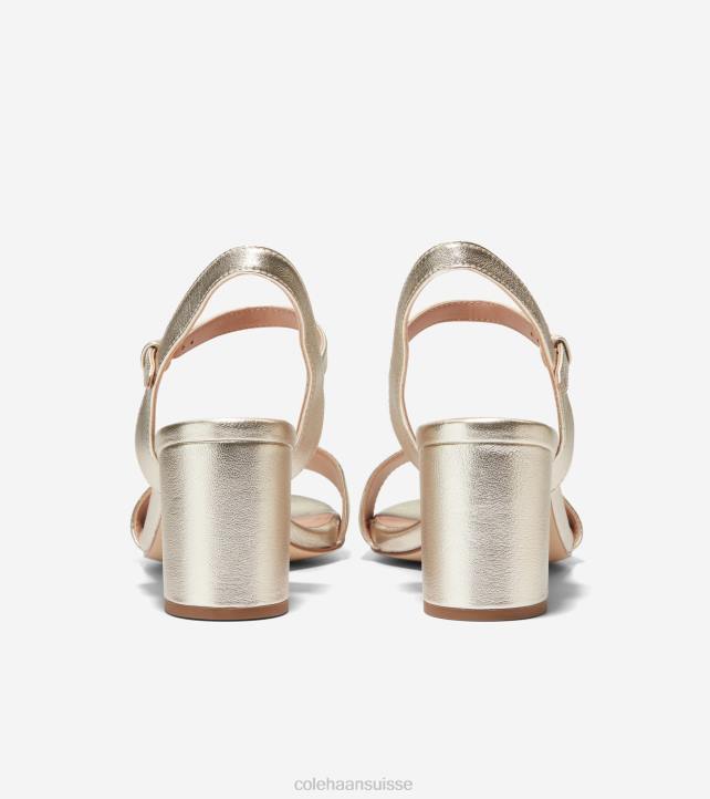 Cole Haan sandale à talon carré josie femmes PJ6N74 or chaussure