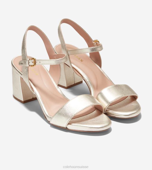 Cole Haan sandale à talon carré josie femmes PJ6N74 or chaussure