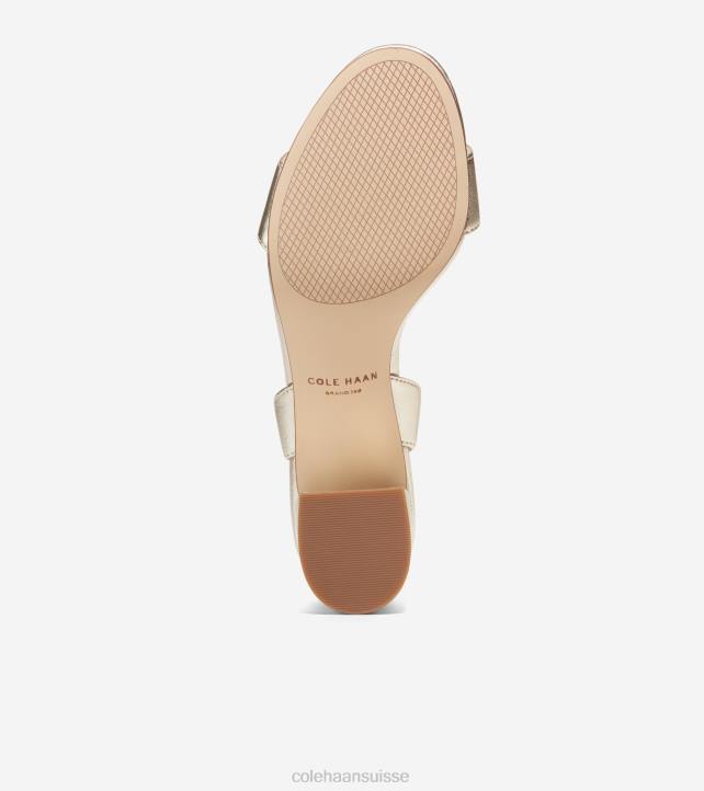 Cole Haan sandale à talon carré josie femmes PJ6N74 or chaussure
