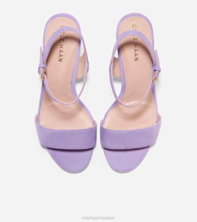 Cole Haan sandale à talon carré josie femmes PJ6N78 suède violet cachemire chaussure
