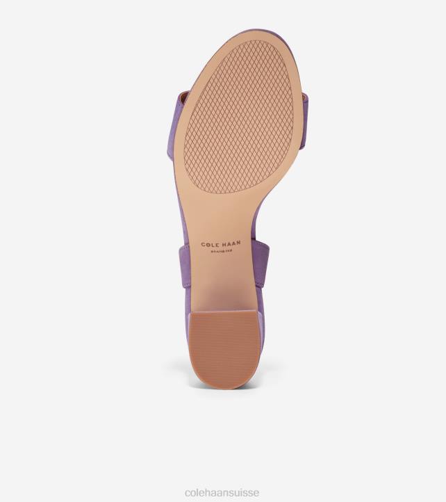 Cole Haan sandale à talon carré josie femmes PJ6N78 suède violet cachemire chaussure