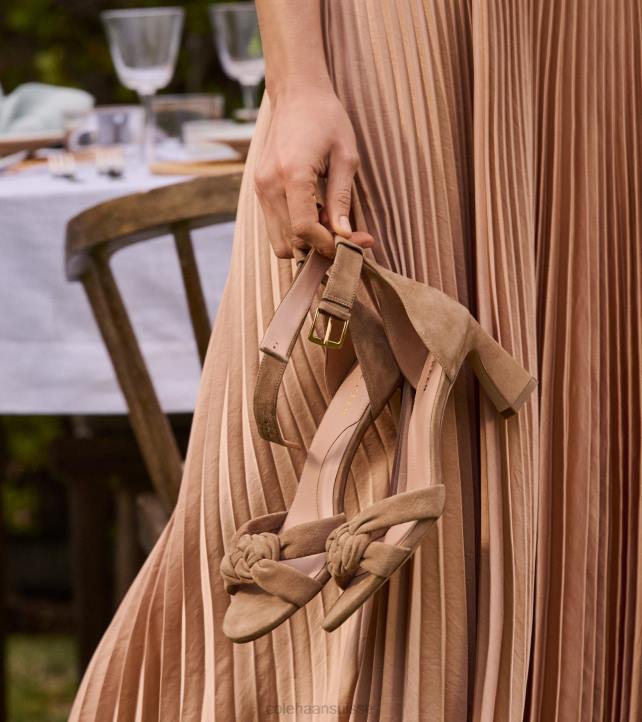 Cole Haan sandale tressée adella femmes PJ6N180 daim whisky chaussure