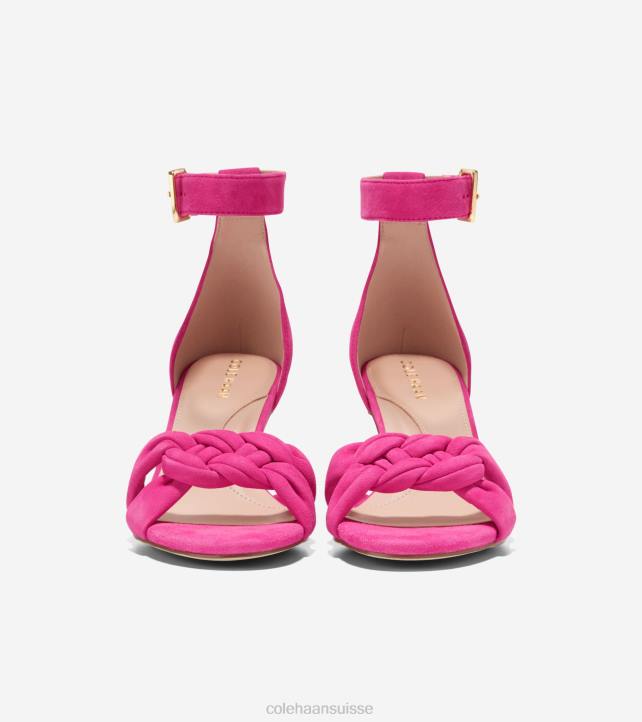 Cole Haan sandale tressée adella femmes PJ6N183 daim rose millefeuille chaussure