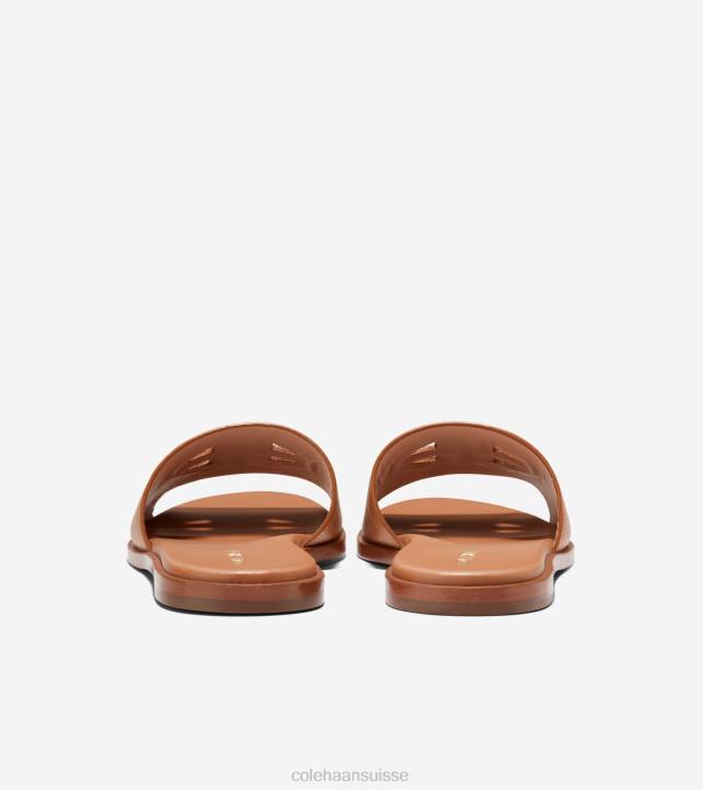 Cole Haan sandales flynn à logo femmes PJ6N62 cuir de noix de pécan chaussure