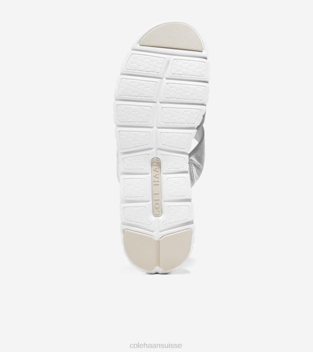 Cole Haan toboggan fendu zerogrand femmes PJ6N195 talc d'argent chaussure