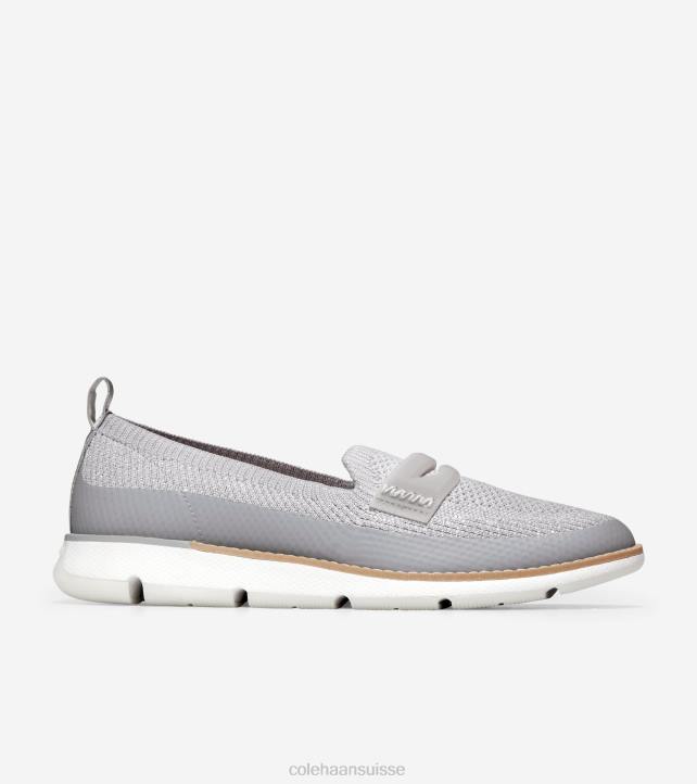 Cole Haan 4.zérogrand mocassin femmes PJ6N132 microchip-silver-white stitchlite chaussure