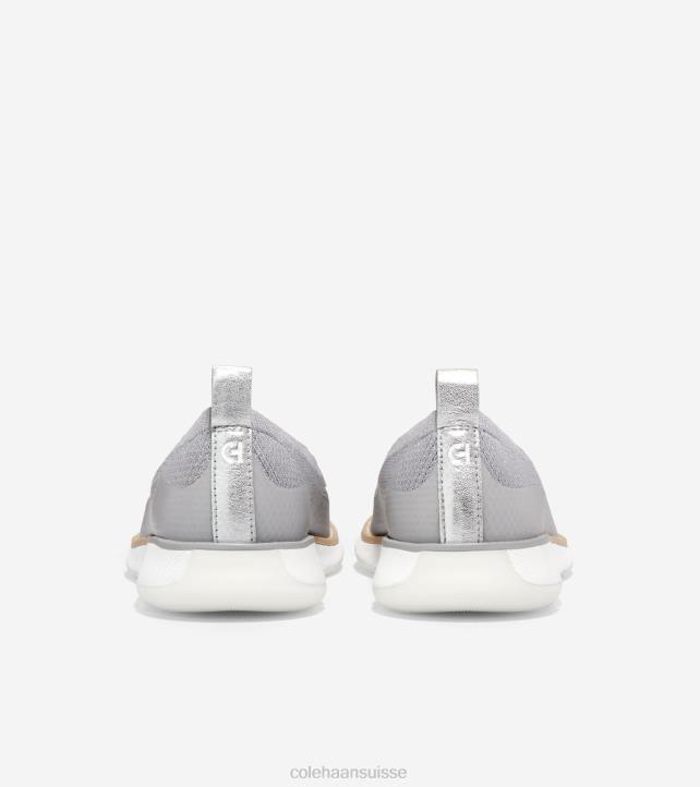 Cole Haan 4.zérogrand mocassin femmes PJ6N132 microchip-silver-white stitchlite chaussure