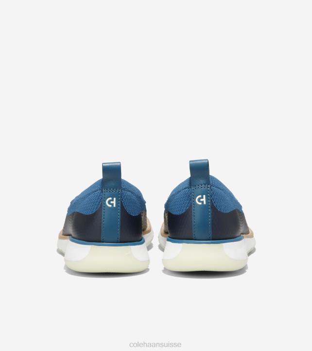 Cole Haan 4.zérogrand mocassin femmes PJ6N133 maille bleu-optic white stitchlite chaussure