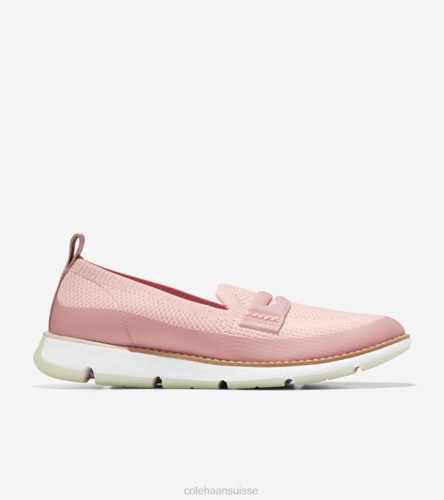 Cole Haan 4.zérogrand mocassin femmes PJ6N134 maille rose smoke-white stitchlite chaussure