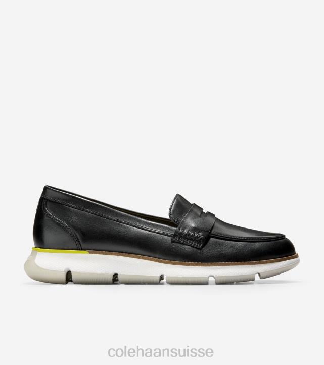 Cole Haan 4.zérogrand mocassin femmes PJ6N172 source de soufre noir chaussure