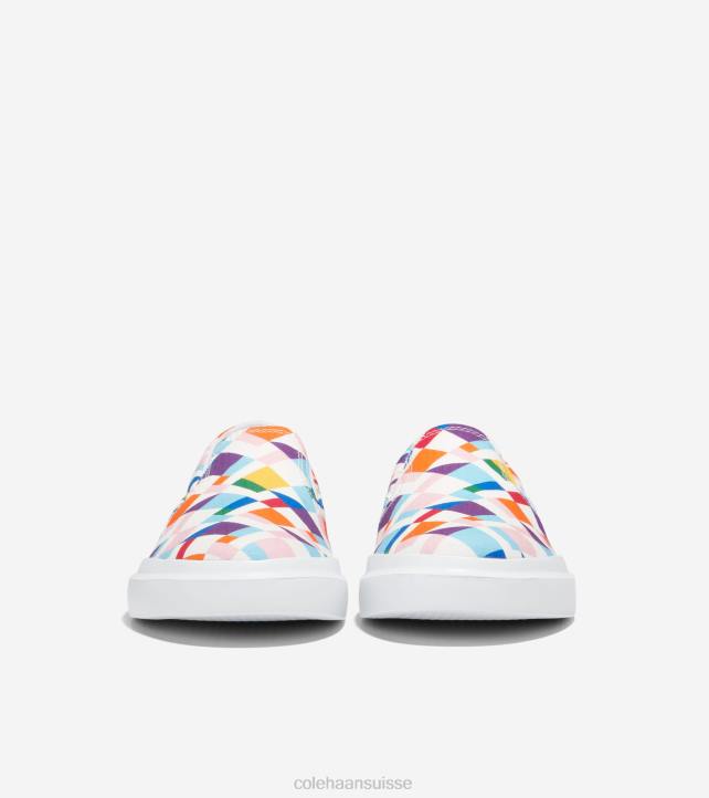 Cole Haan baskets à enfiler en toile rallye grandpro femmes PJ6N56 fierté multicolore chaussure