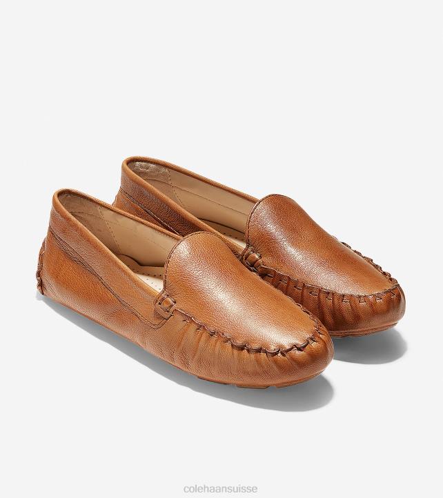 Cole Haan chauffeur evelyne femmes PJ6N64 cuir de noix de pécan chaussure