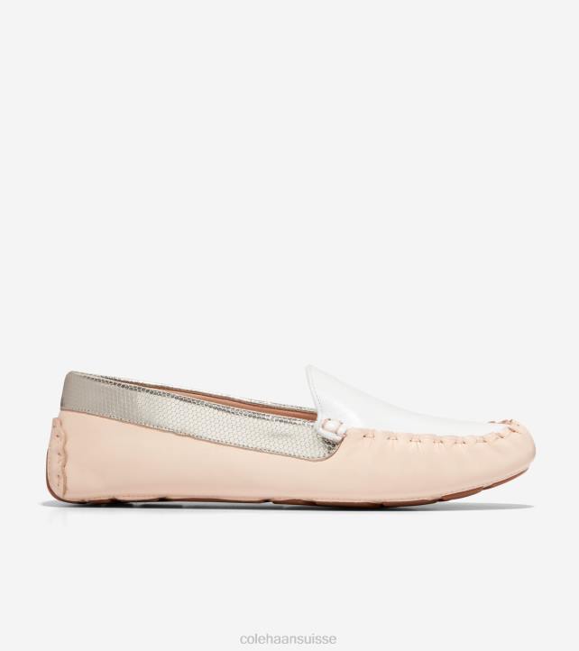 Cole Haan chauffeur evelyne femmes PJ6N65 beige-métallique-ivoire chaussure