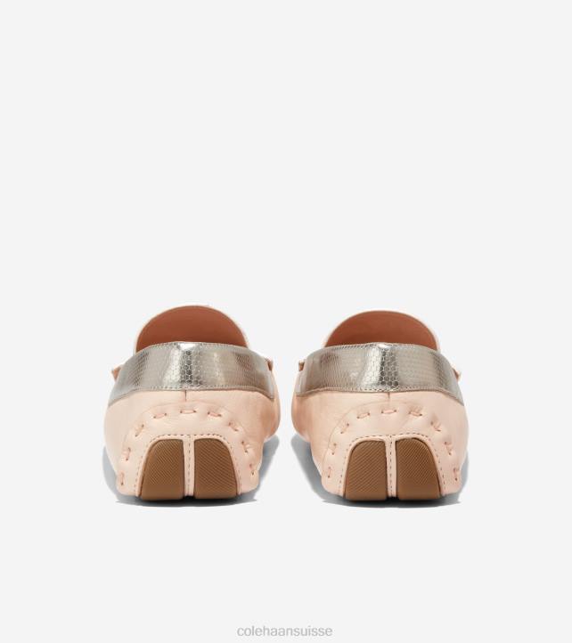 Cole Haan chauffeur evelyne femmes PJ6N65 beige-métallique-ivoire chaussure