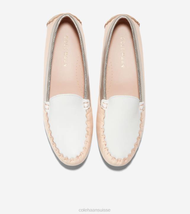 Cole Haan chauffeur evelyne femmes PJ6N65 beige-métallique-ivoire chaussure