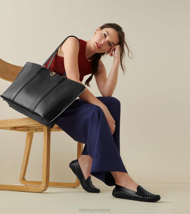 Cole Haan chauffeur evelyne femmes PJ6N67 Cuir noir chaussure