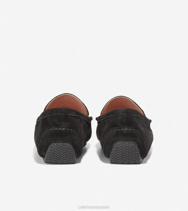 Cole Haan chauffeur femmes PJ6N128 Suède noir chaussure