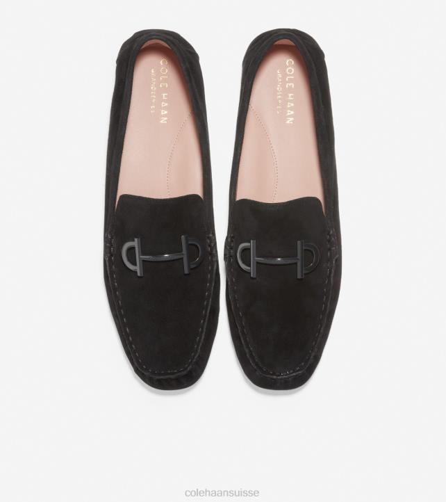 Cole Haan chauffeur femmes PJ6N128 Suède noir chaussure