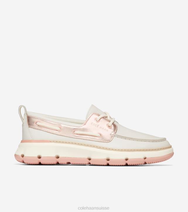 Cole Haan chaussure de bateau de régate 4.zerogrand femmes PJ6N18 ivoire-rosewater-métallique-rosecloud chaussure
