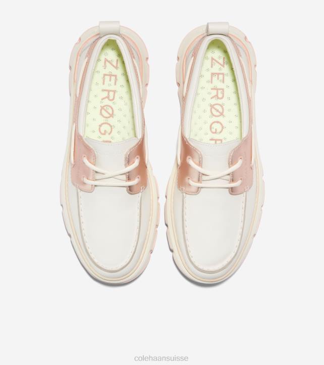 Cole Haan chaussure de bateau de régate 4.zerogrand femmes PJ6N18 ivoire-rosewater-métallique-rosecloud chaussure
