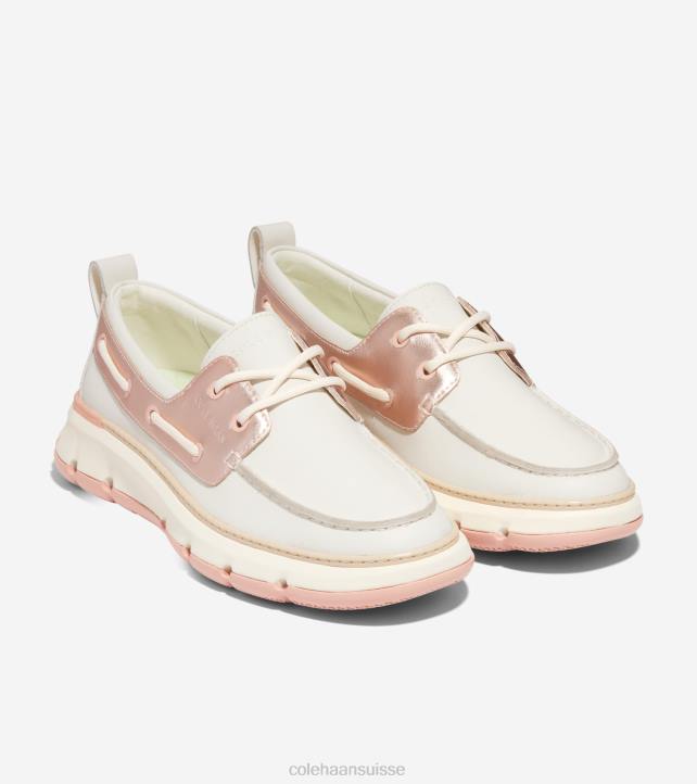 Cole Haan chaussure de bateau de régate 4.zerogrand femmes PJ6N18 ivoire-rosewater-métallique-rosecloud chaussure