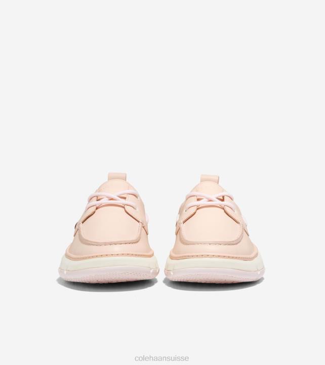 Cole Haan chaussure de bateau de régate 4.zerogrand femmes PJ6N20 tan-ivoire-eau de rose blanchie chaussure