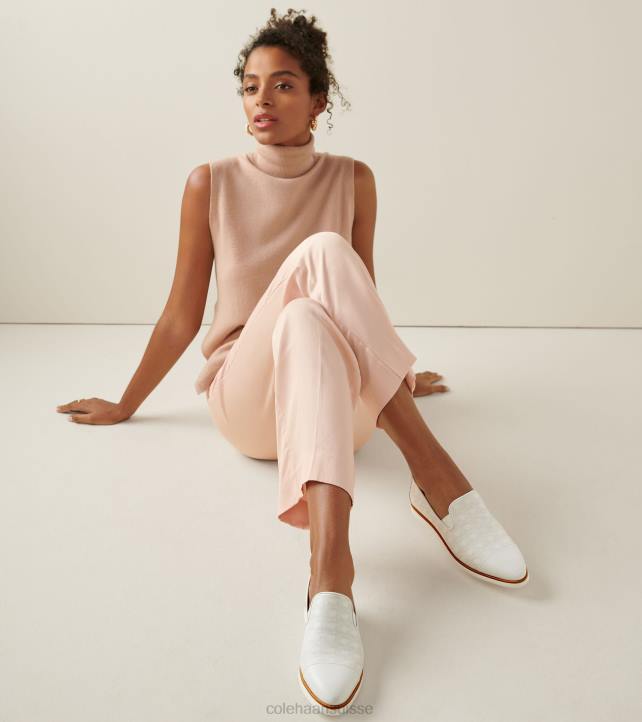 Cole Haan mocassins à enfiler grande ambition femmes PJ6N202 blanc chaussure