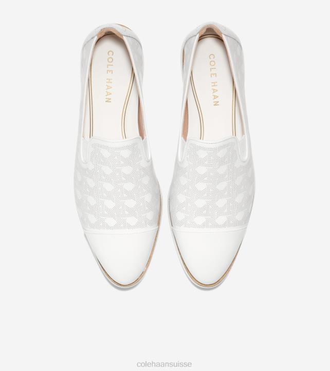 Cole Haan mocassins à enfiler grande ambition femmes PJ6N202 blanc chaussure