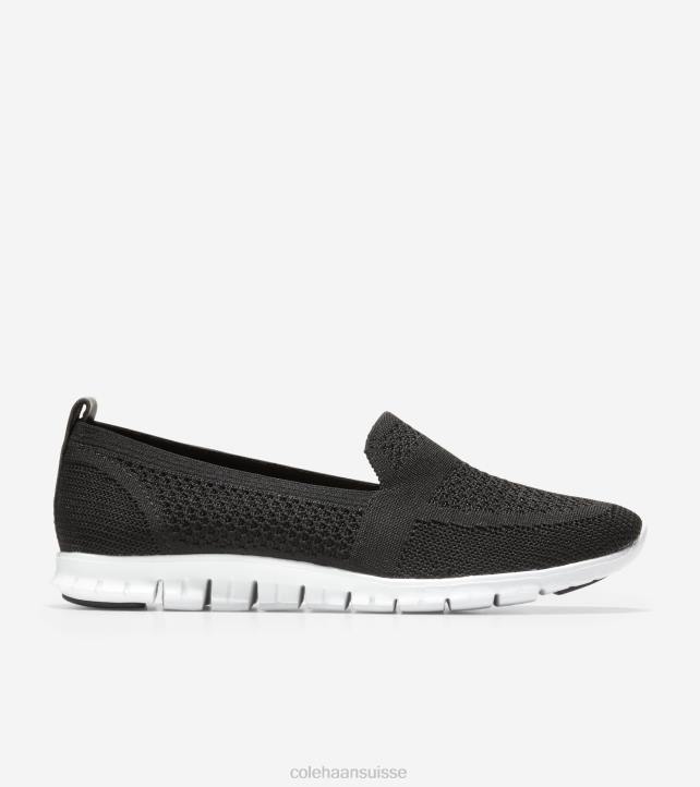 Cole Haan mocassins à enfiler zerogrand femmes PJ6N122 point de suture noir chaussure