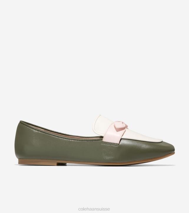 Cole Haan mocassins à nœud york femmes PJ6N138 feuille de thé-aigrette-eau de rose chaussure