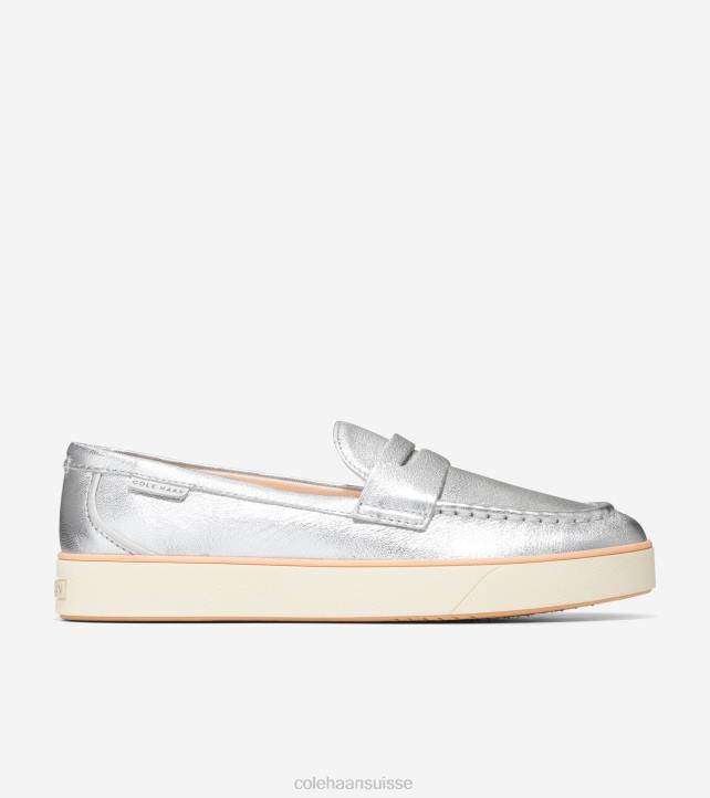 Cole Haan mocassins nantucket 2.0 femmes PJ6N94 argent métallisé-ivoire chaussure