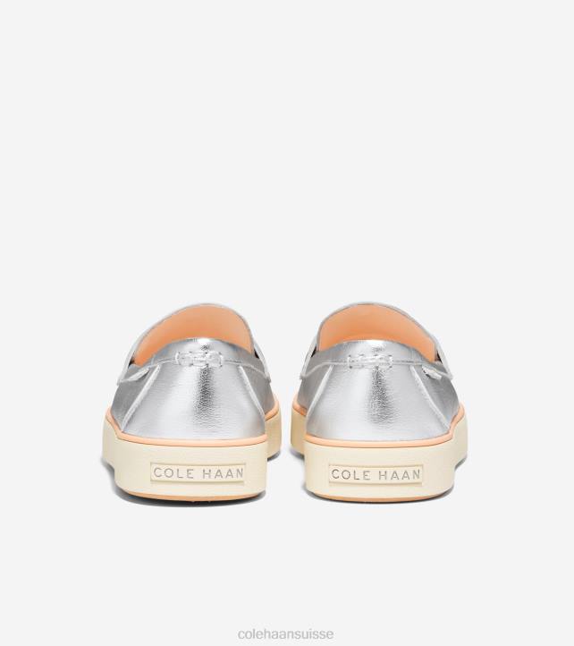 Cole Haan mocassins nantucket 2.0 femmes PJ6N94 argent métallisé-ivoire chaussure