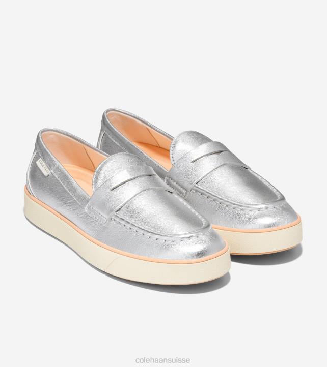 Cole Haan mocassins nantucket 2.0 femmes PJ6N94 argent métallisé-ivoire chaussure