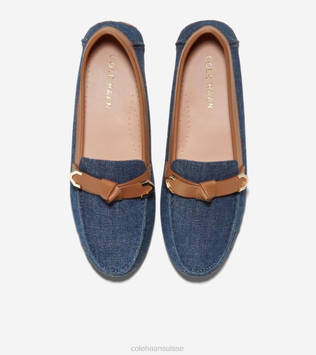 Cole Haan pilote d'arc evelyn femmes PJ6N70 cuir denim-pecan chaussure