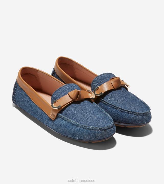 Cole Haan pilote d'arc evelyn femmes PJ6N70 cuir denim-pecan chaussure