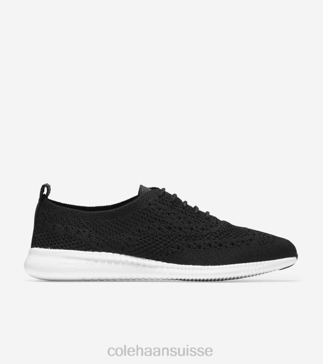 Cole Haan 2.zerogrand bout d'aile oxford femmes PJ6N44 noir stitchlite-optique blanc chaussure