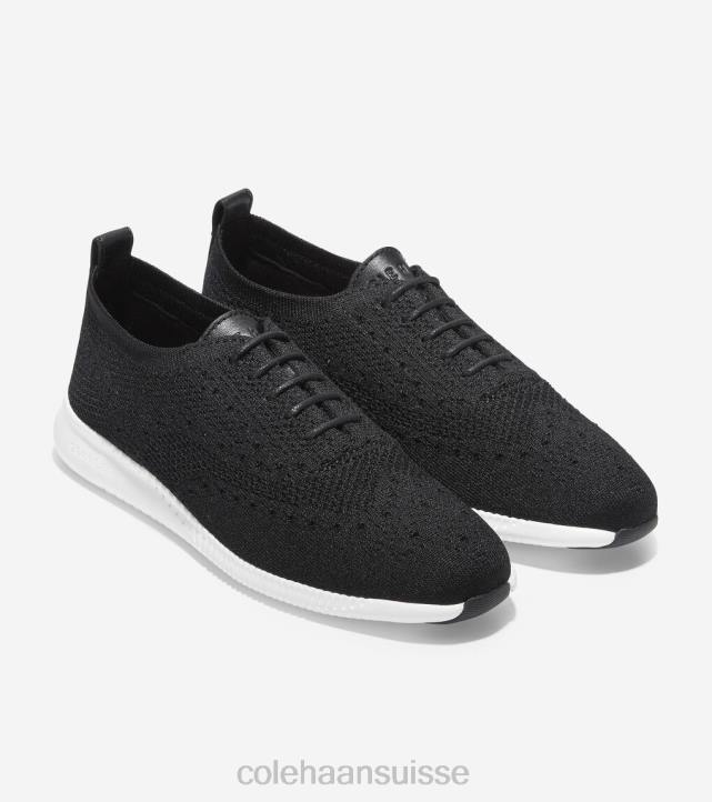 Cole Haan 2.zerogrand bout d'aile oxford femmes PJ6N44 noir stitchlite-optique blanc chaussure