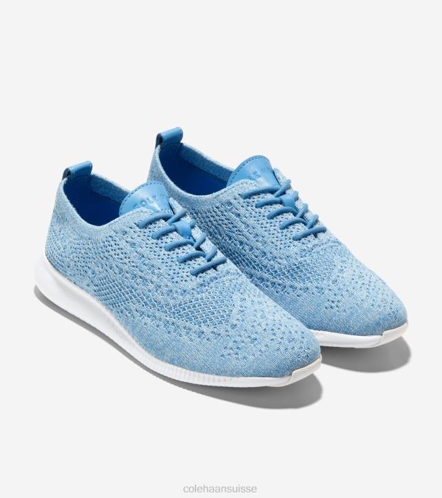 Cole Haan 2.zerogrand oxford femmes PJ6N45 stitchlite bleu azur-blanc optique chaussure