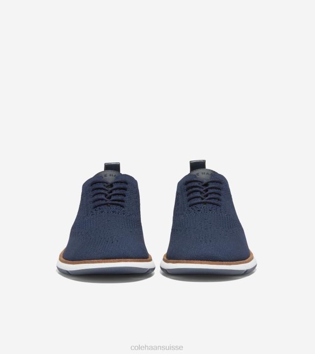 Cole Haan 4.zérogrand oxford femmes PJ6N102 blazer bleu marine et stitchlite blanc chaussure