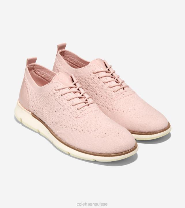 Cole Haan 4.zérogrand oxford femmes PJ6N104 maille rose smoke-ivoire stitchlite chaussure
