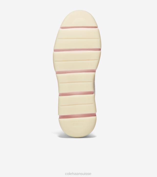 Cole Haan 4.zérogrand oxford femmes PJ6N105 maille ivoire-pivoine argentée stitchlite chaussure