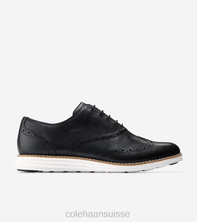 Cole Haan originalgrand oxford à bout d'aile femmes PJ6N232 noir-blanc optique chaussure