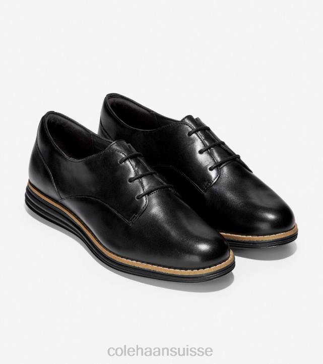 Cole Haan originalgrand plain oxford femmes PJ6N170 Cuir noir chaussure