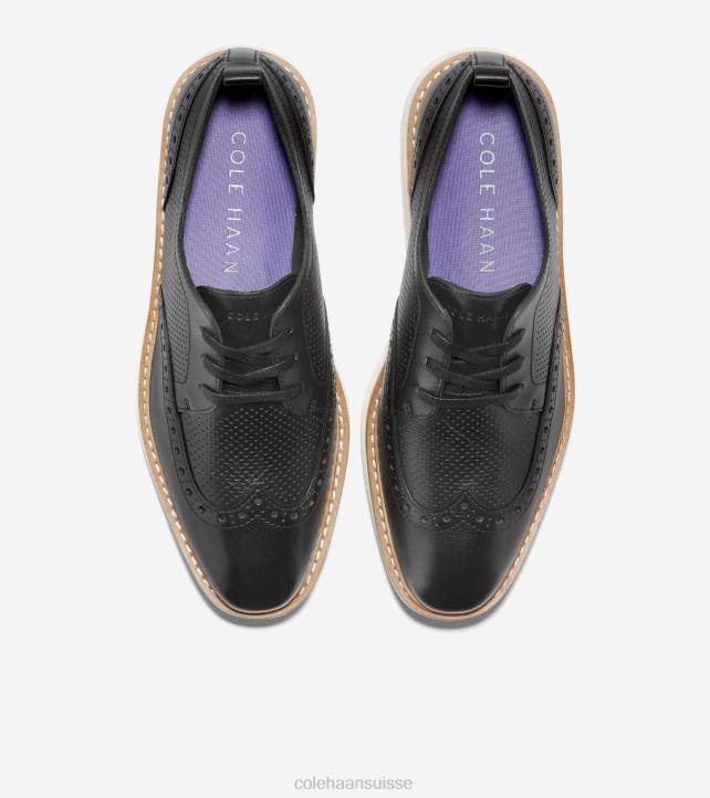 Cole Haan oxford à bout d'aile originalgrand platform femmes PJ6N166 noir-ivoire chaussure
